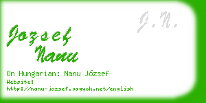 jozsef nanu business card