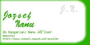jozsef nanu business card